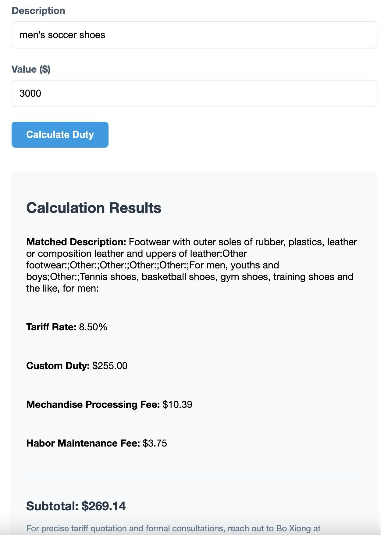 Import Tariff Calcul... logo