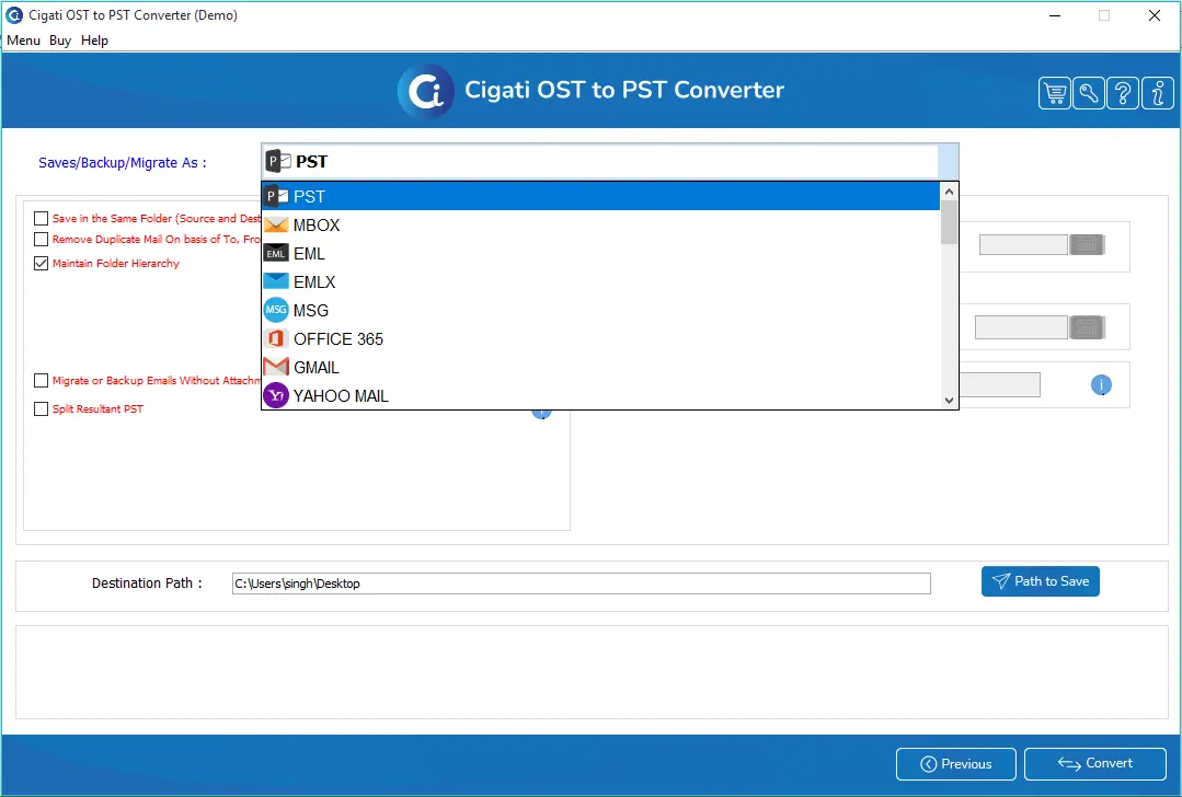 OST to PST Converter - Comprehensive utility to convert and migrate the OST files.  media 4