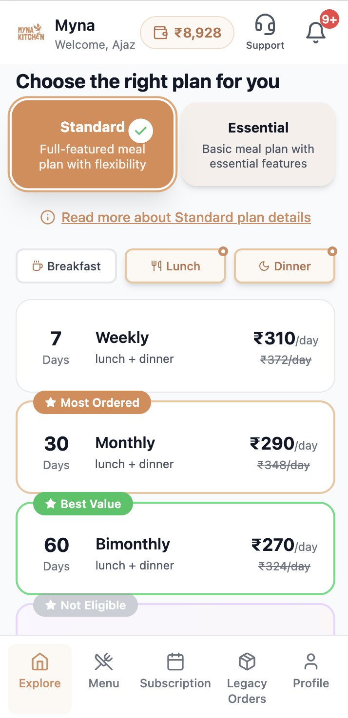 Myna Kitchen - Main product screenshot demonstrating key features and user interface