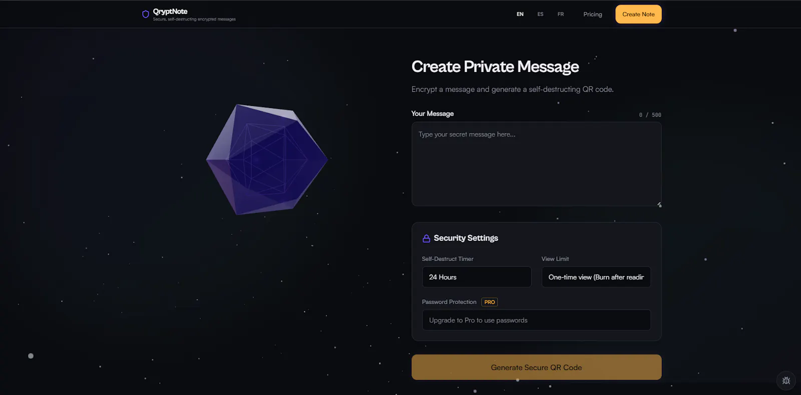 QryptNote screenshot 2