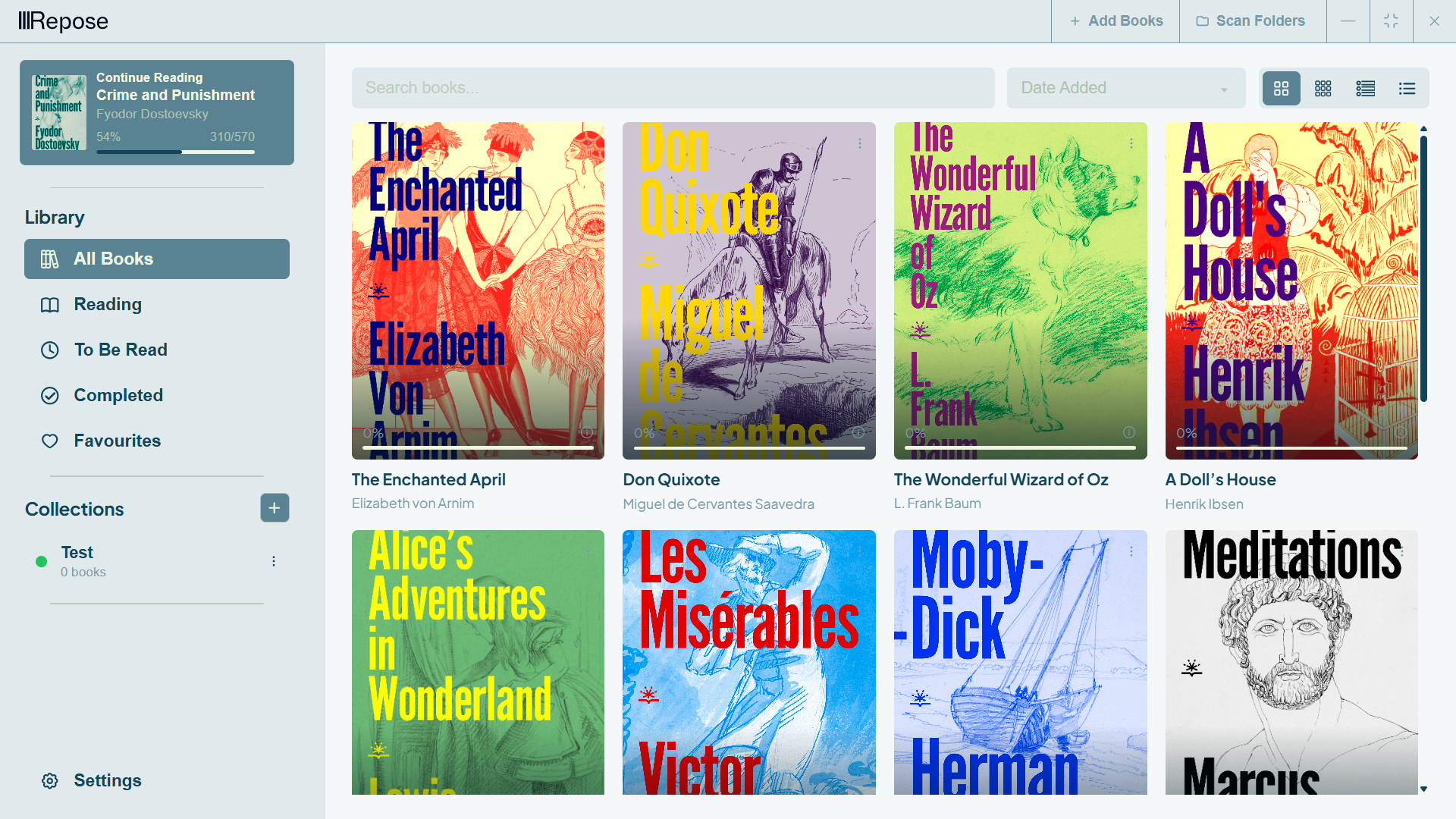 Repose - Focused Desktop EPUB reader gallery image