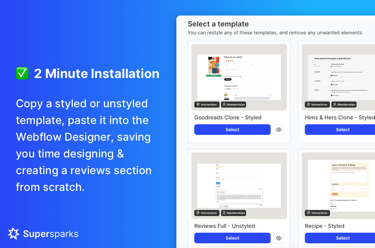 SupersParks: Webflow Community Reviews Medien 5