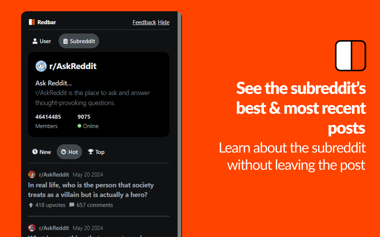 Redbar: боковая панель для Reddit медиа 3