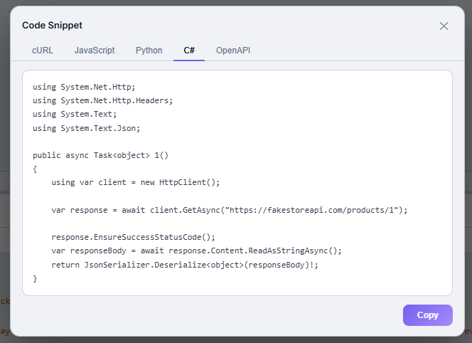 OVAPI — Free Browser Based API Client gallery image
