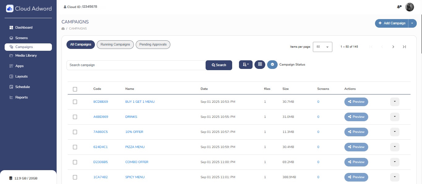 Cloud Adword - Screenshot 3 showing product features and functionality