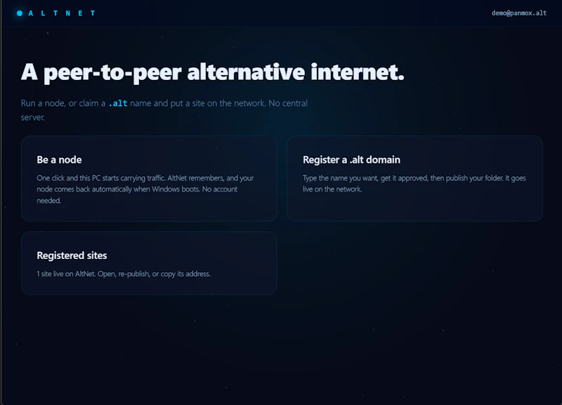 AltNet screenshot 2