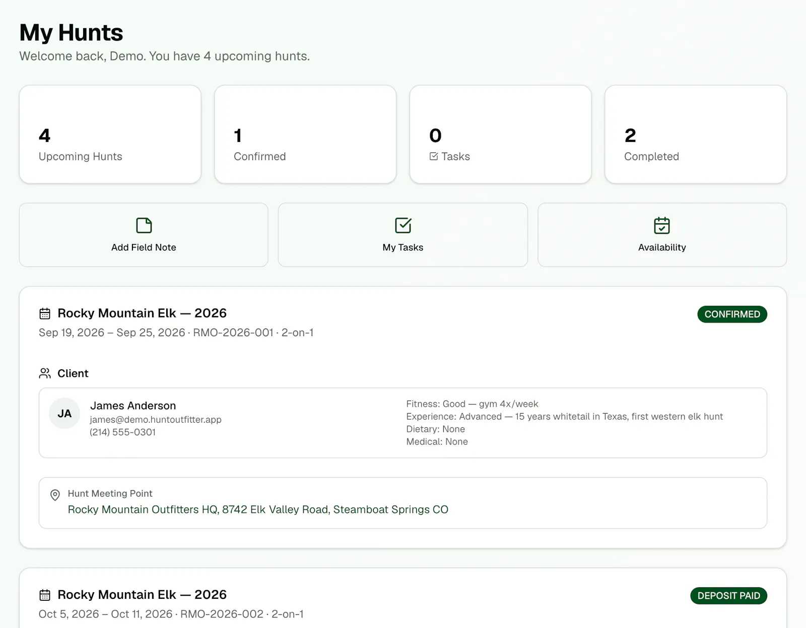 Outfitter Booking & Management Software screenshot 3
