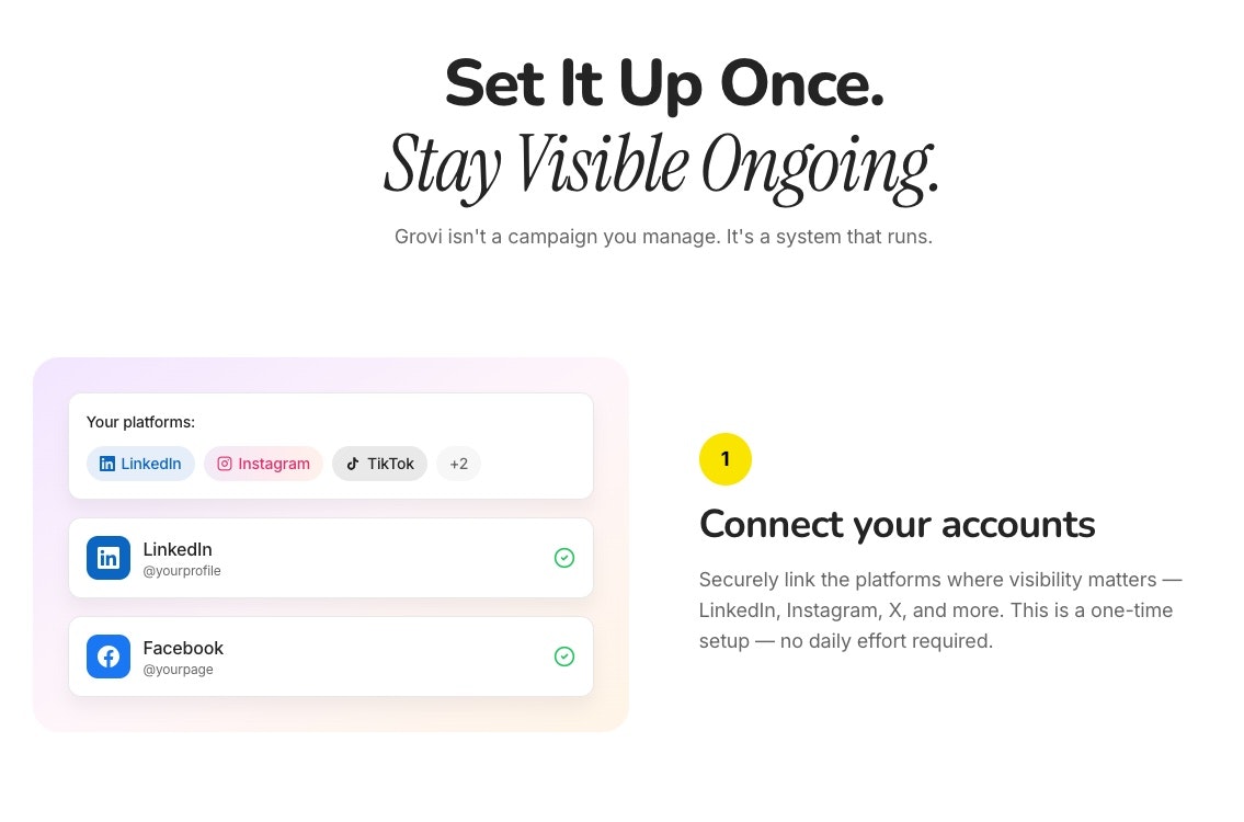 Grovi - AI for personal branding - Screenshot 5 showing product features and functionality