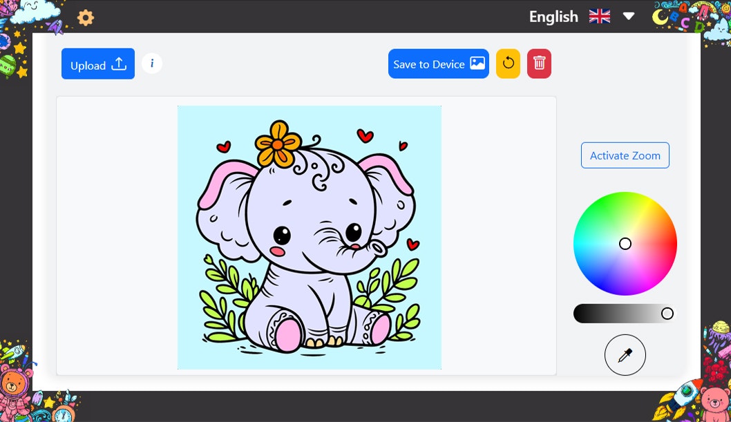 Alfabeto de color - Aprenda letras para colorear imágenes con soporte de sonido. media 3