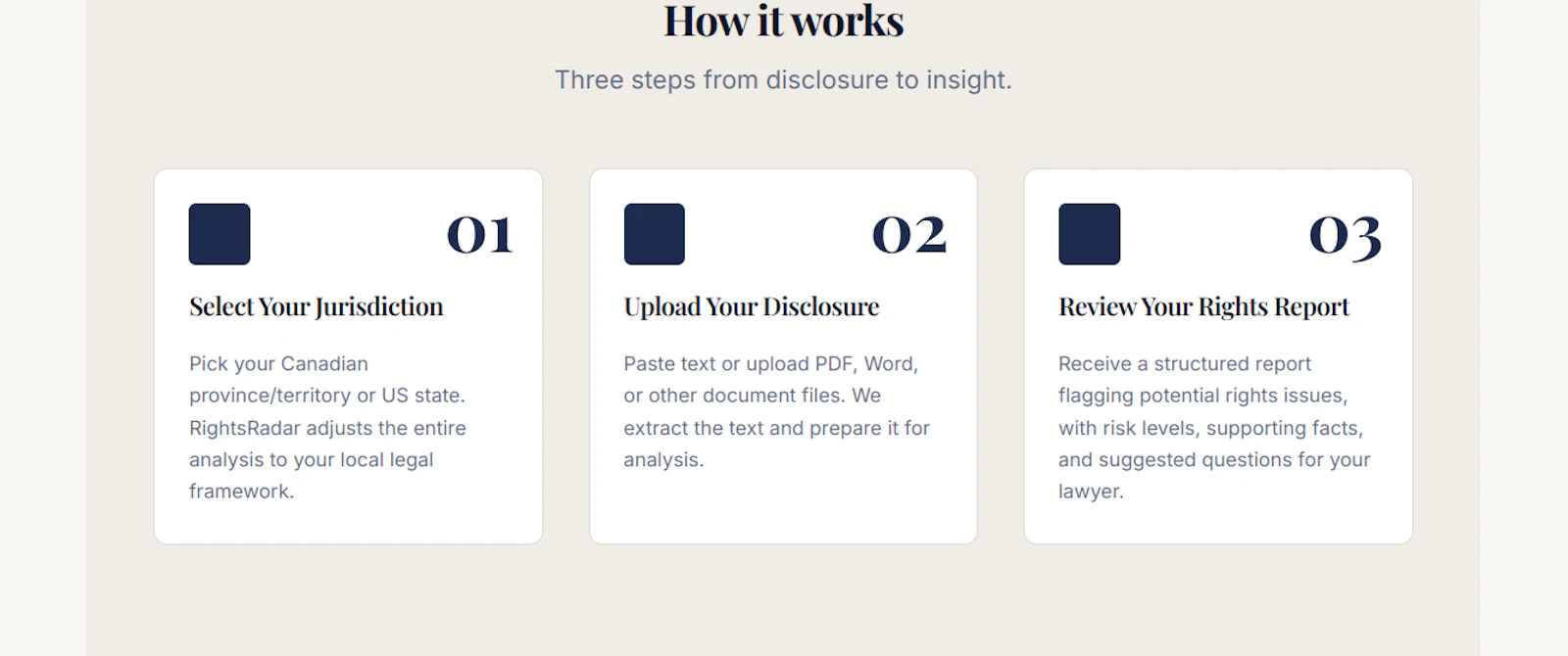 RightsRadar screenshot 2