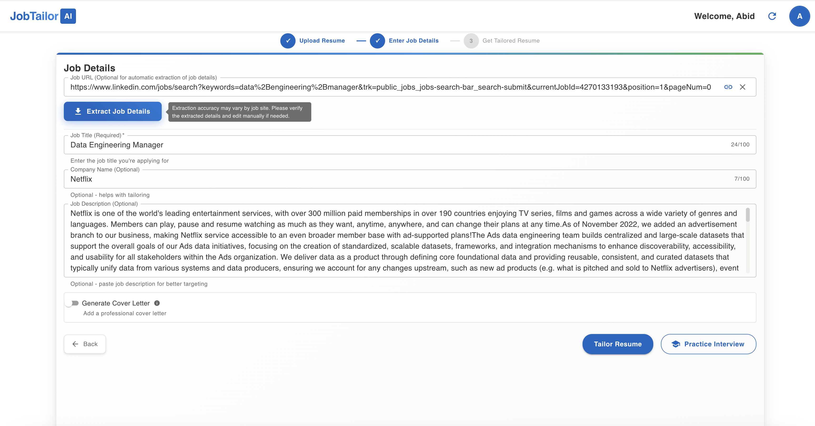 JobTailorAI gallery image