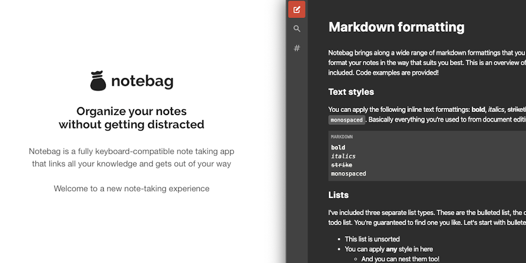 Notebag: Organize your notes without getting distracted | Product Hunt