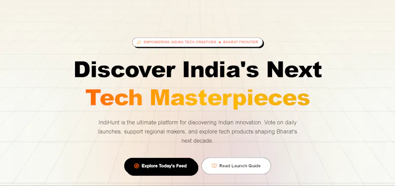 IndiHunt — India's Daily Tech Launchpad screenshot 1