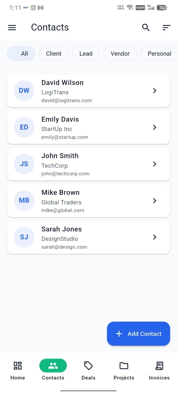 CRM+ : Offline Business OS - Screenshot 3 showing product features and functionality