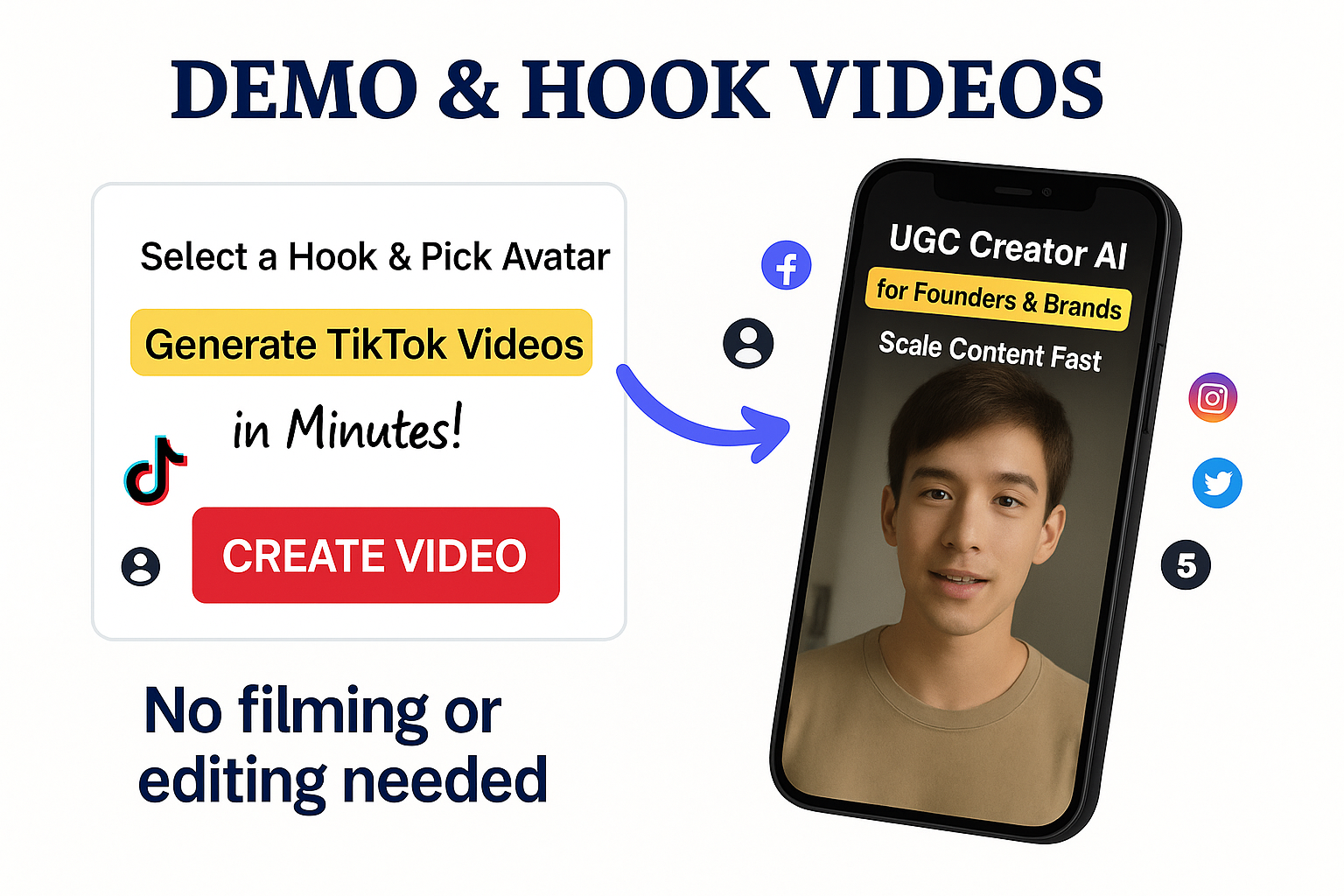 ผู้สร้าง UGC AI - วิดีโอไวรัสของคุณภายใน 2 นาที media 3