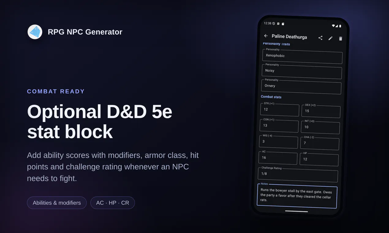 RPG NPC Generator gallery image