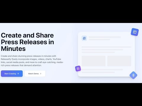 startuptile Releaseify-Easily create and share eye-grabbing press releases