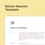 Notion Resume Template