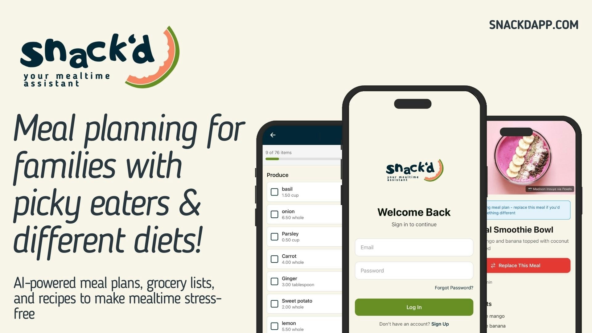 SNACK'D - Screenshot 2 showing product features and functionality