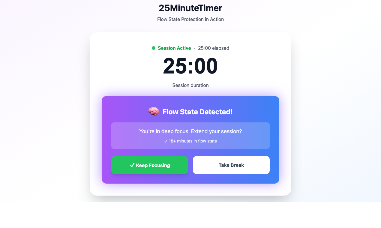 25MinuteTimer - Screenshot 2 showing product features and functionality