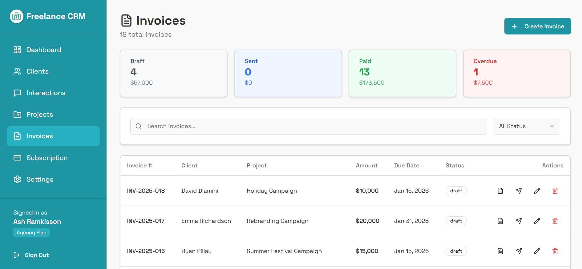 Freelance CRM gallery image