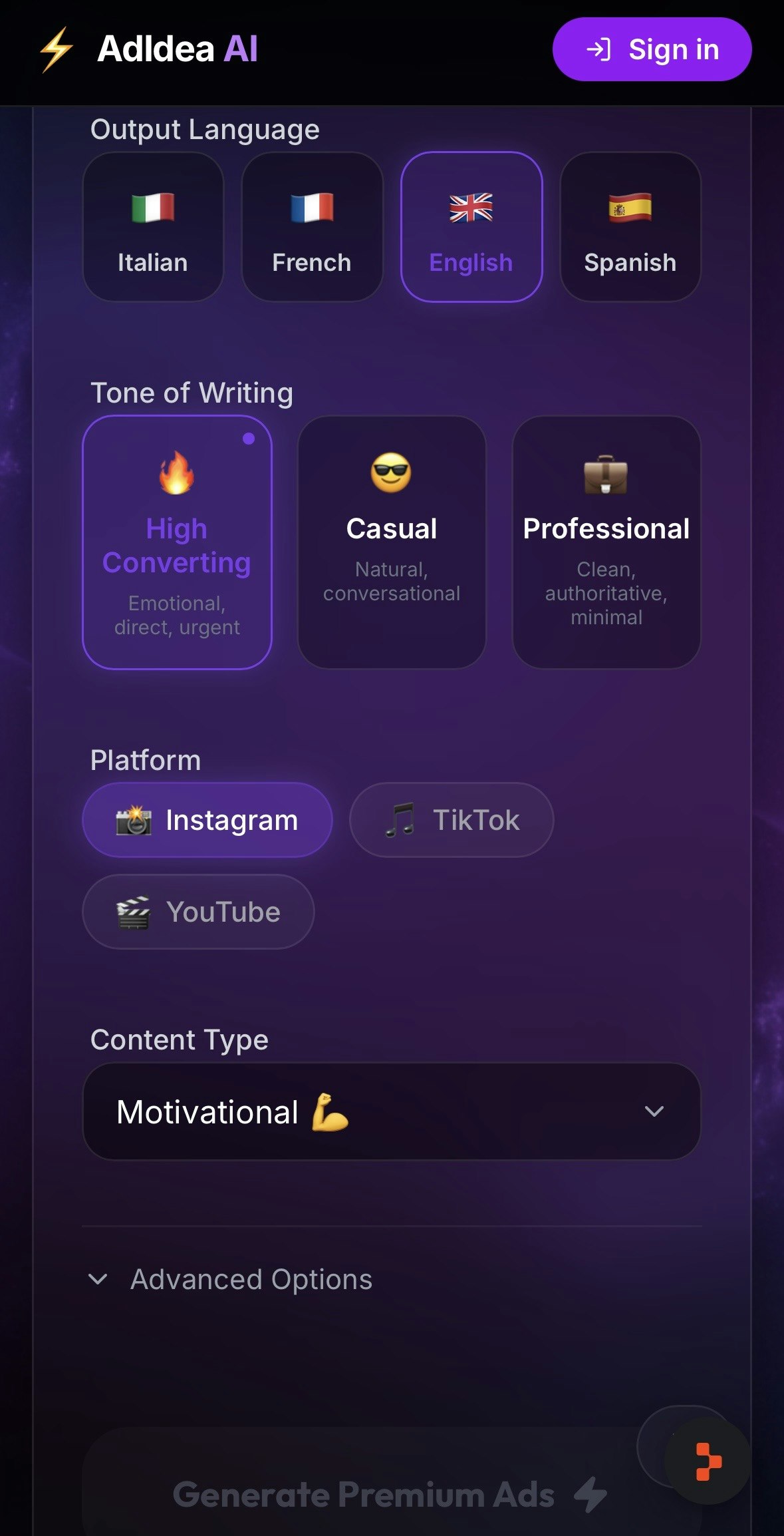AdIdea AI gallery image