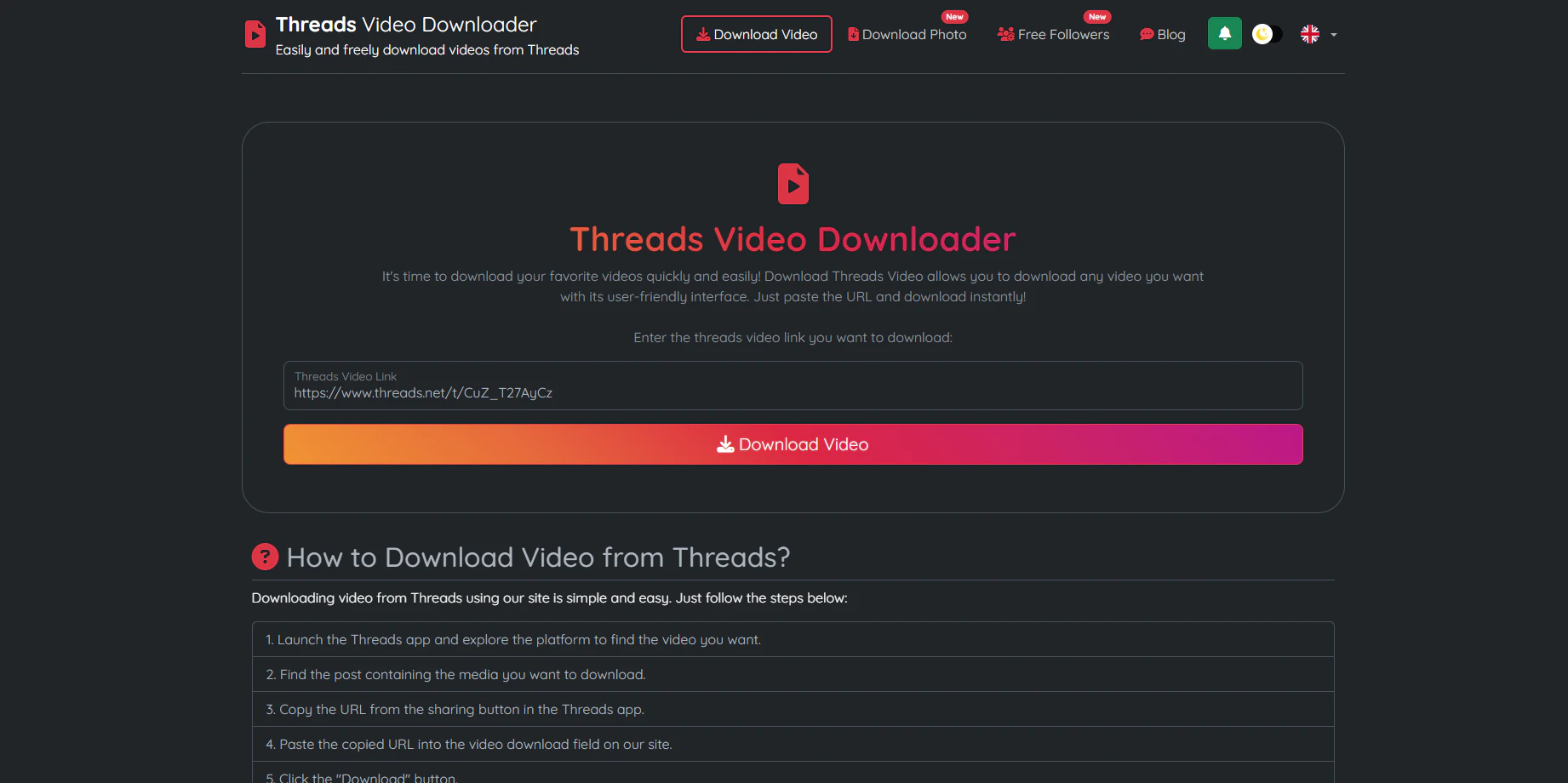 Threads Video Downloader