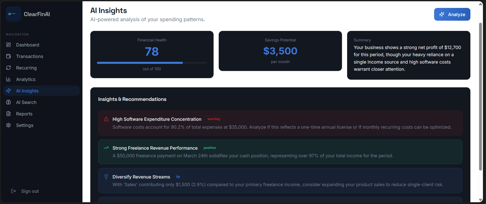 ClearFinAI gallery image