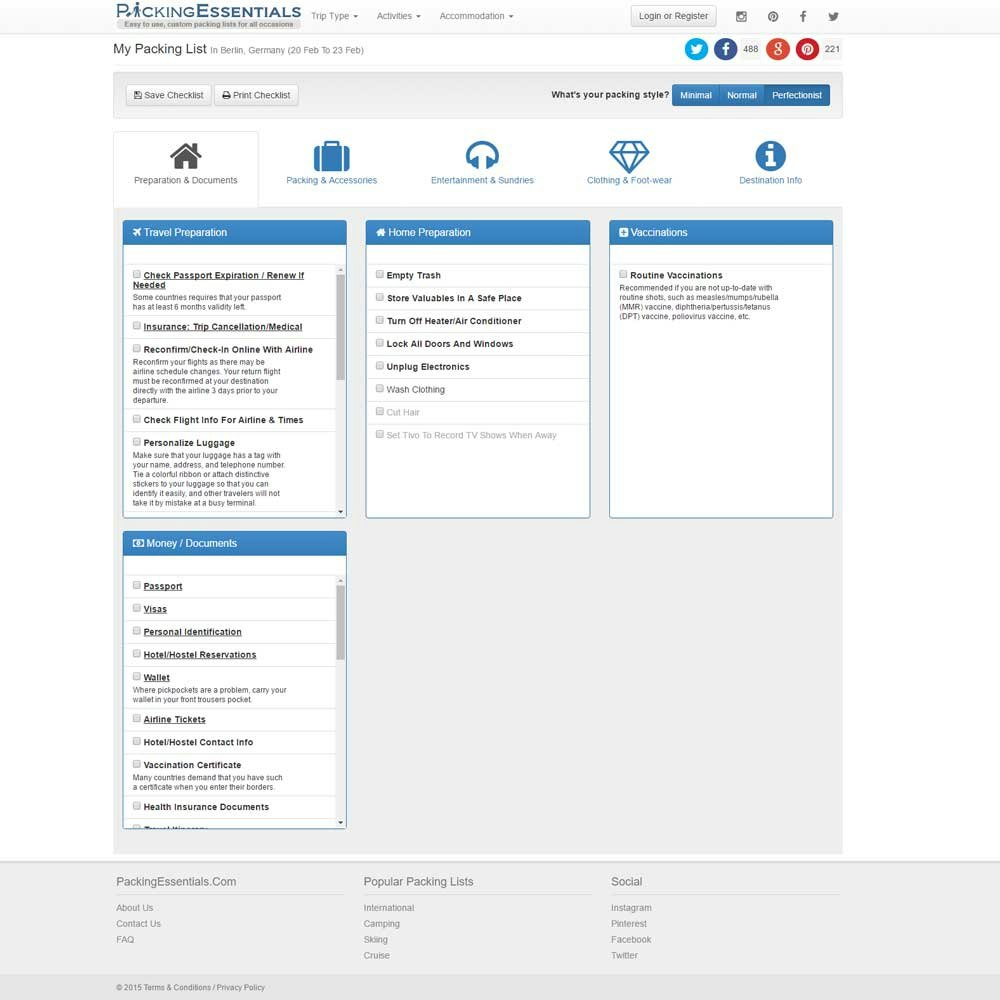Packing Essentials gallery image