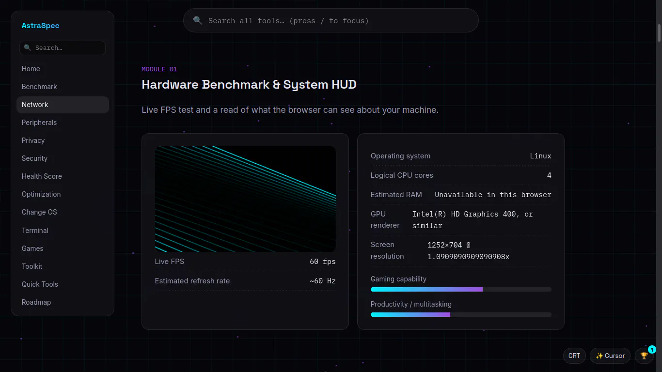 AstraSpec gallery image