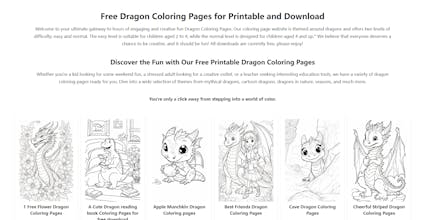 Dragon coloring pages gallery image
