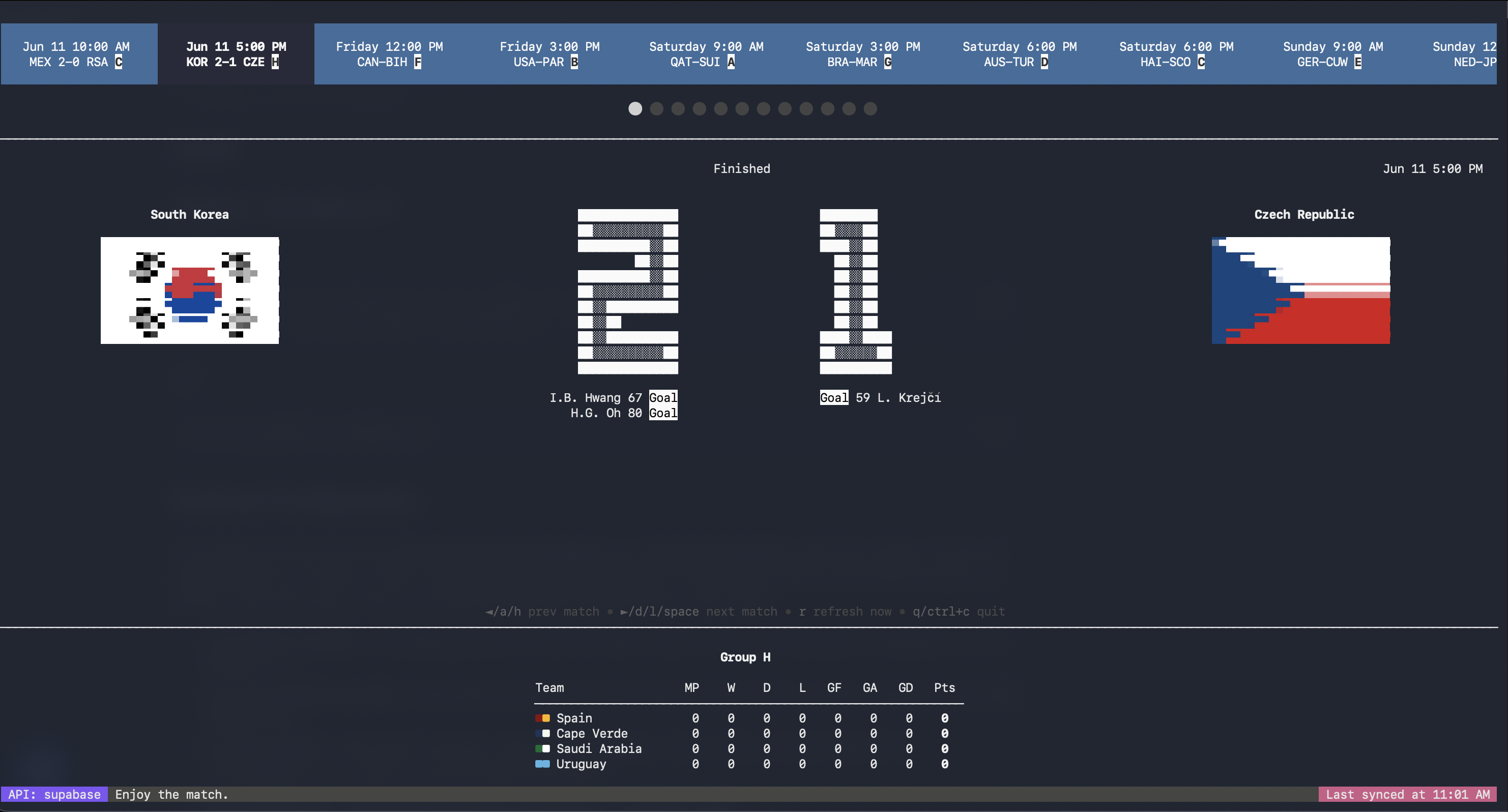 World Cup 2026 CLI Dashboard  gallery image