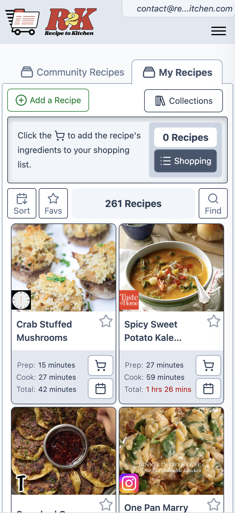 Recipe to Kitchen  - Screenshot 2 showing product features and functionality