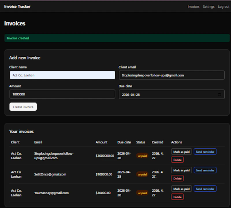 Invoice Tracker screenshot 3