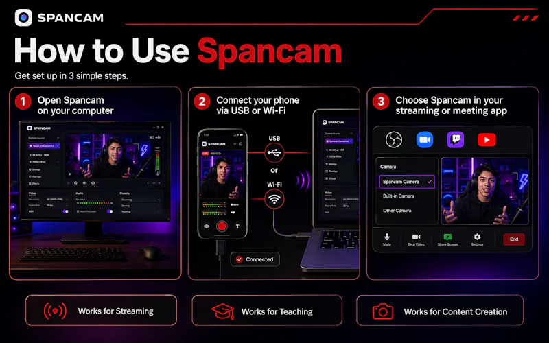 Spancam - Phone as Webcam for Streamers screenshot 6
