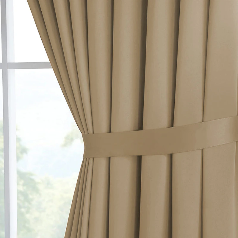 Blackout Ready Made Eyelet Curtain Beige screenshot 4