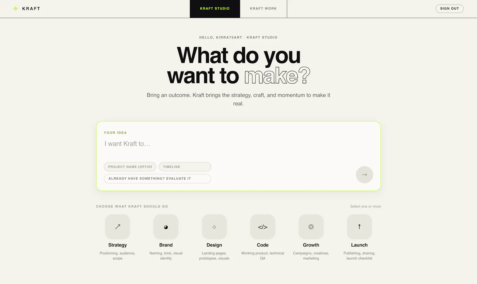 Kraft screenshot 1