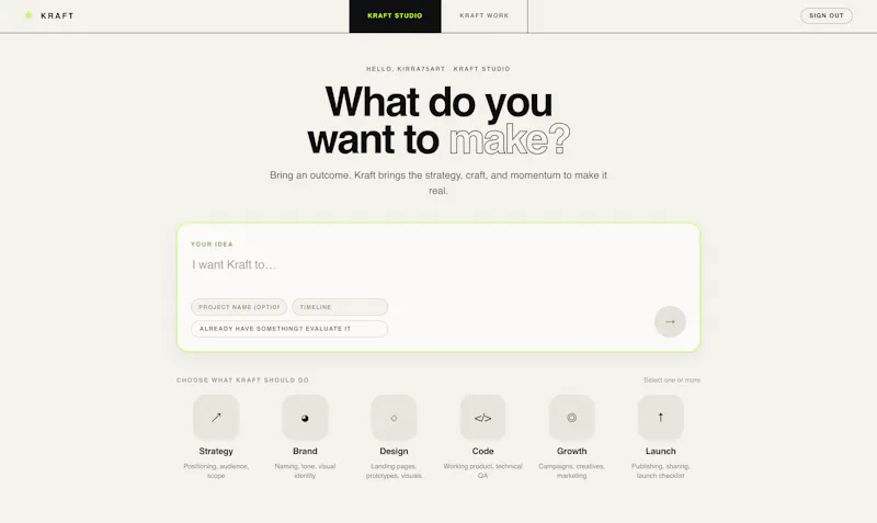 Kraft screenshot 1