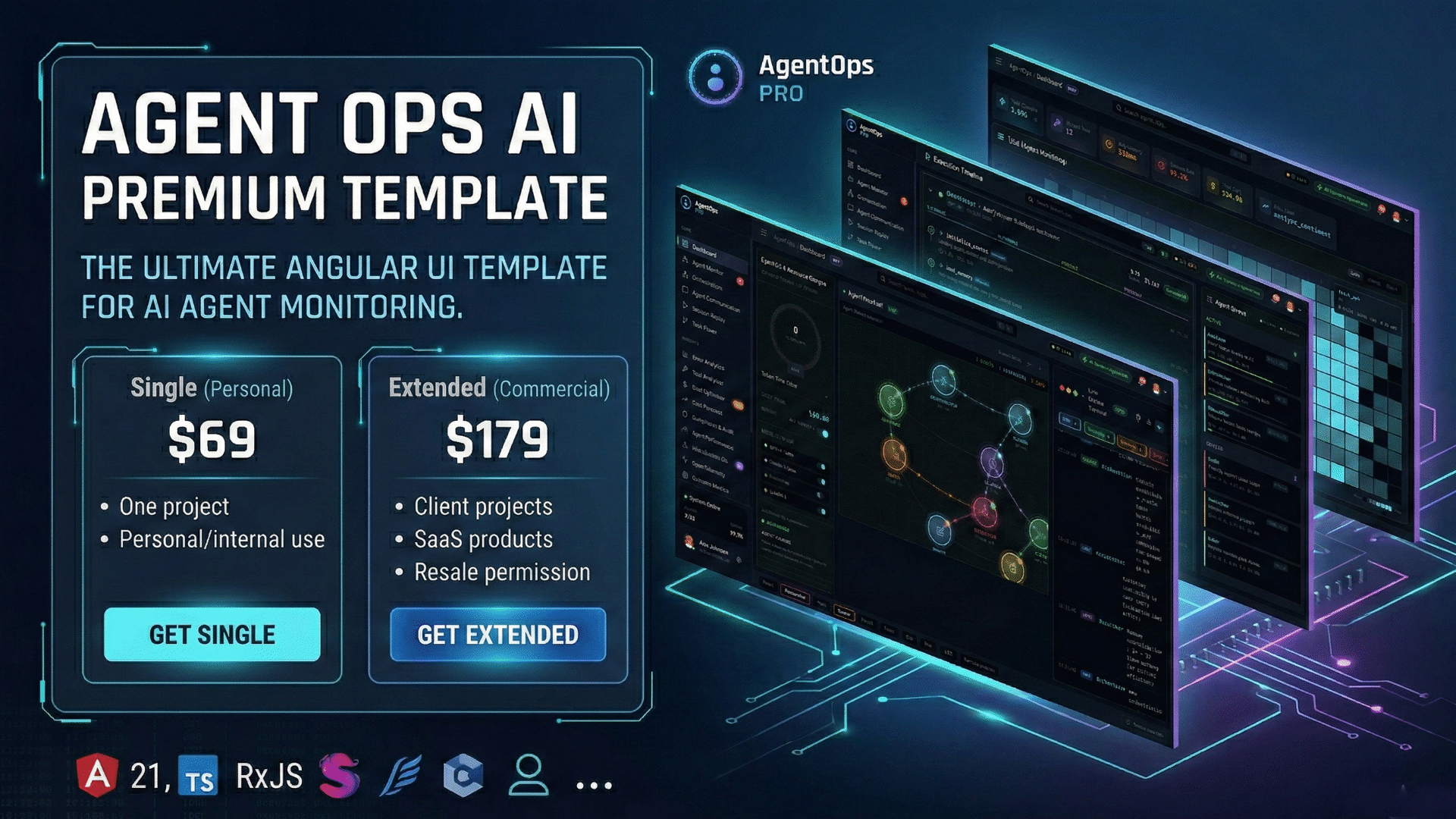 AgentOps - AI Angular Template gallery image