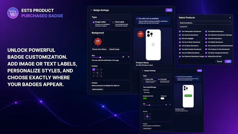Product Purchased Badge screenshot 3