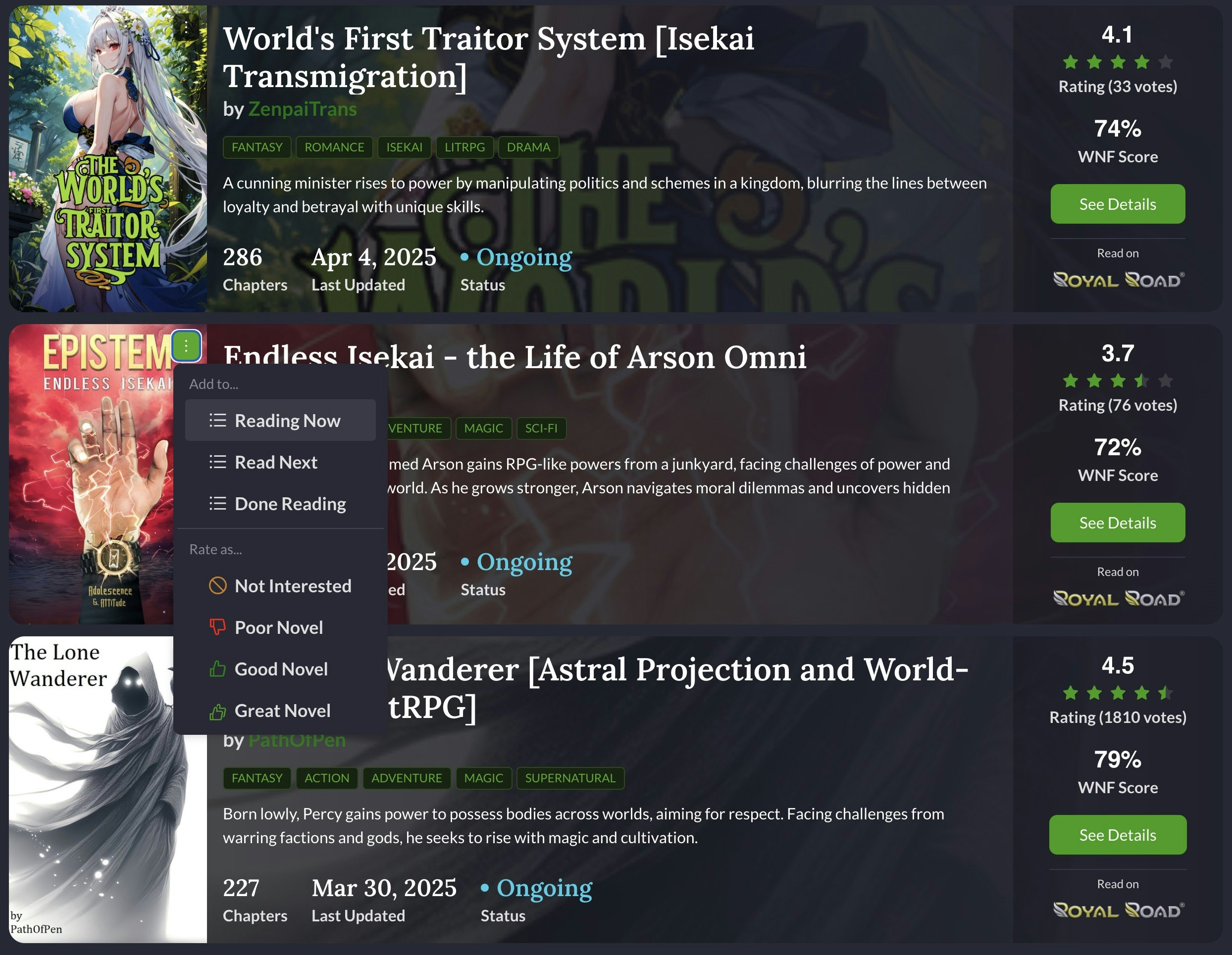 Media WebNovelFinder.com - Teman silang platform untuk peminat novel web 5