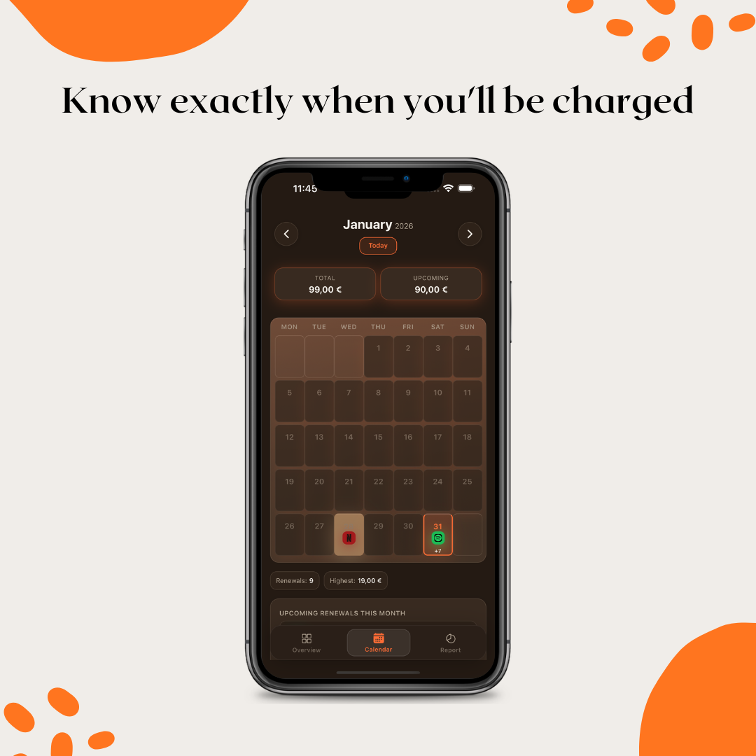 Smoosh: Subscription Tracker - Screenshot 3 showing product features and functionality