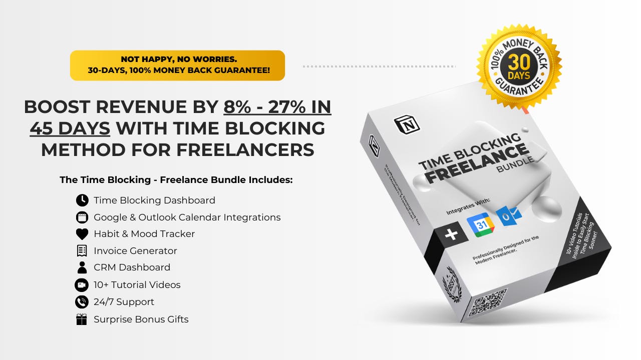 Time Blocking - Notion Freelance Bundle media 1