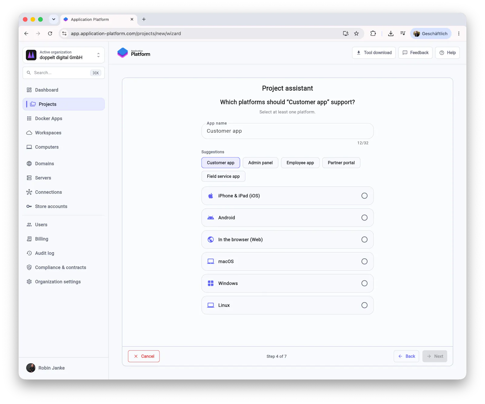 Application Platform screenshot 3