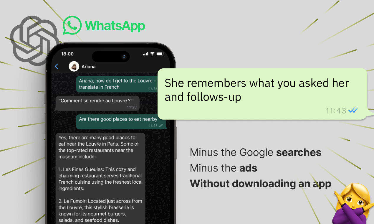 Ariana AI - ผู้ช่วย AI ของ CHATGPT ใน WhatsApp media 3
