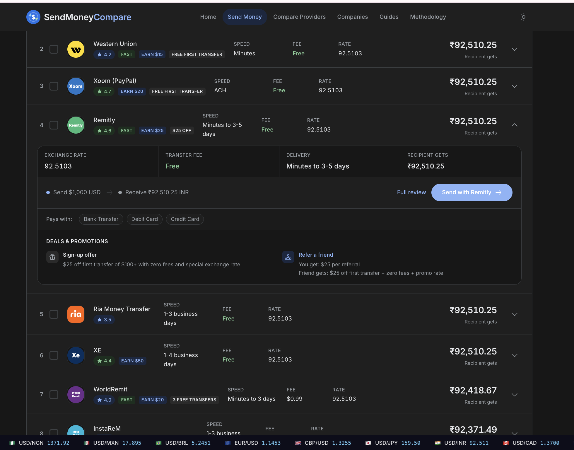 Send Money Compare media 3
