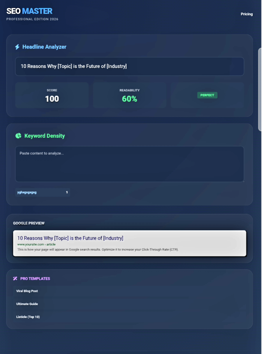 SEO Master Suite 2026 - Product Hunt launch logo and brand identity