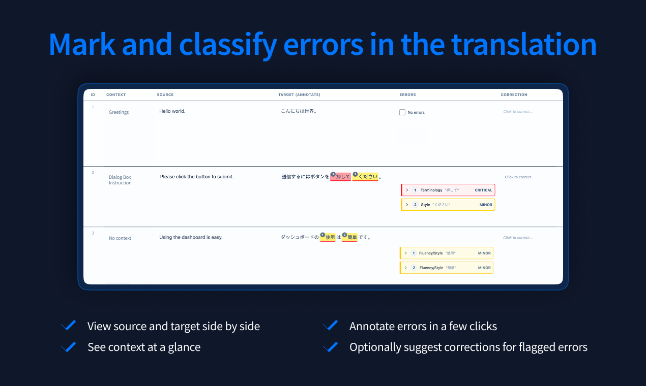 Alconost MQM Annotation Tool gallery image