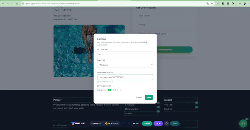 Qixoo Your AI web agency today. No code screenshot 5