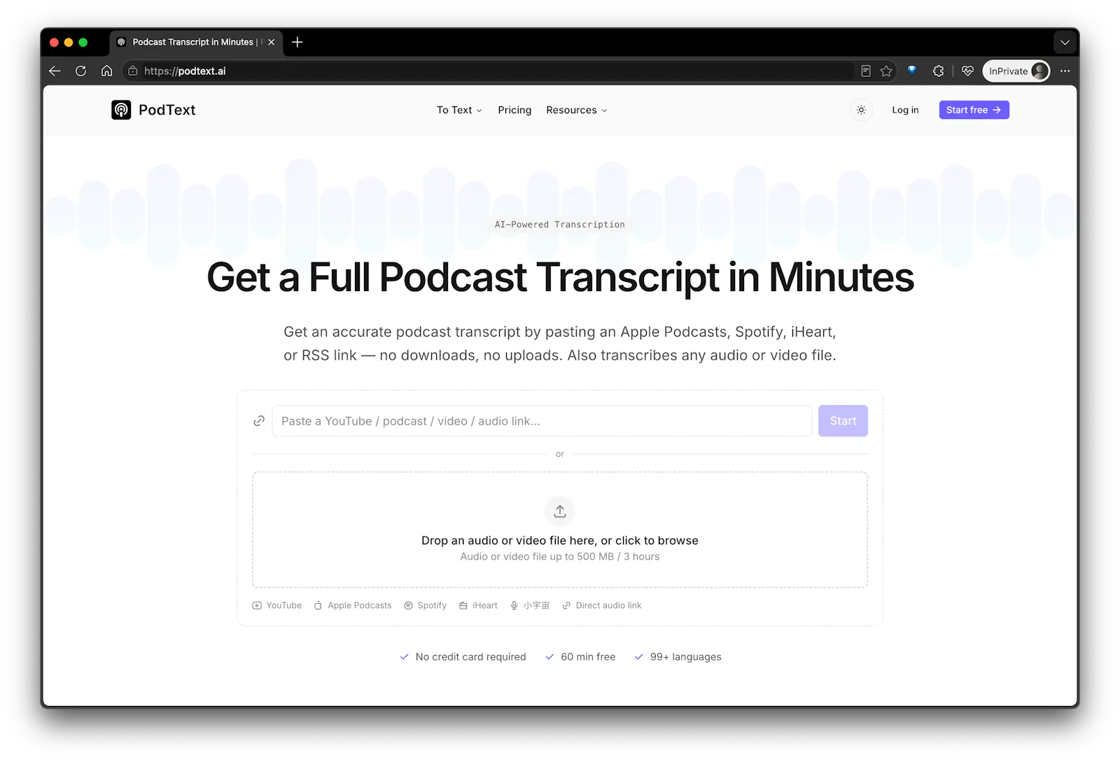 PodText screenshot 2